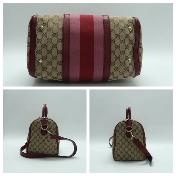 GUCCI Boston Brown Leather Satchel 656-032925 - Picture 3 of 12